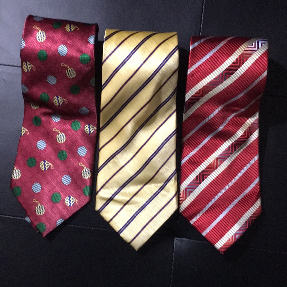 Belisi 100%Silk Ties.  Set of 3.  New.